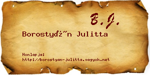 Borostyán Julitta névjegykártya